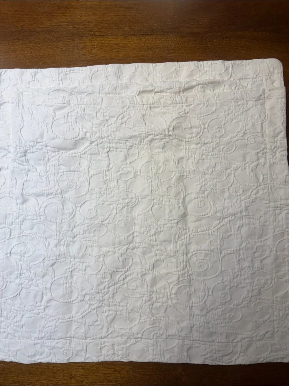2 Pottery Barn ivory Maltese Euro shams